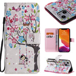Custodia portafoglio in pelle flip con motivo 3D per iPhone 13