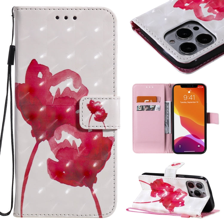 Custodia portafoglio in pelle flip con motivo 3D per iPhone 13