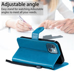 Custodia portafoglio in pelle con slot carte per iPhone 13