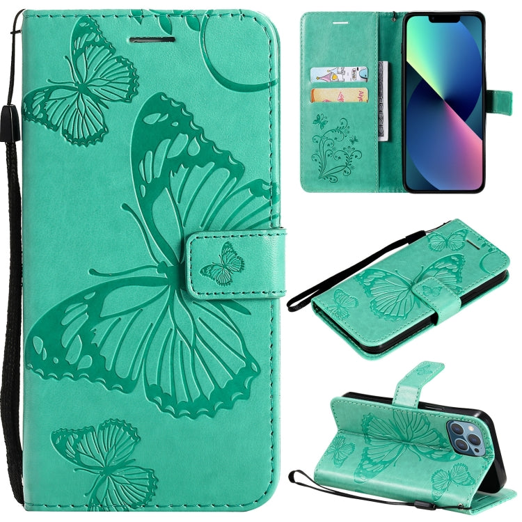 Custodia portafoglio in pelle con farfalla per iPhone 13 mini