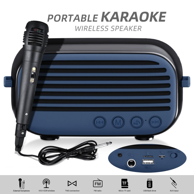 Altoparlante Bluetooth portatile Rixing NR-3000M 10W con microfon