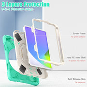 Custodia protettiva in silicone + PC con supporto e tracolla, For iPad mini 6 / mini 2024