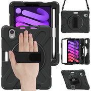 Custodia protettiva in silicone + PC con supporto e tracolla, For iPad mini 6 / mini 2024
