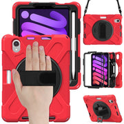 Custodia protettiva in silicone + PC con supporto e tracolla, For iPad mini 6 / mini 2024