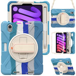 Custodia in silicone con supporto e tracolla per iPad mini 6