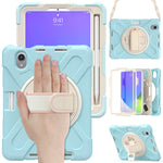 Custodia in silicone con supporto e tracolla per iPad mini 6