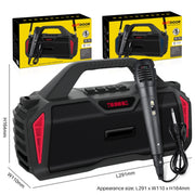 Nuovo Rixing NR-6011M Bluetooth 5.0 Altoparlante Bluetooth wireless per karaoke esterno portatile con microfono e tracolla, NR-6011M(Black), NR-6011M(Red), NR-6011M(Blue), NR-6011M(Green)