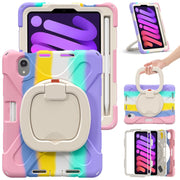 Custodia protettiva in silicone + PC con supporto e tracolla, For iPad mini 6 / mini 2024, For iPad mini 6