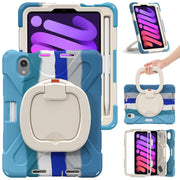 Custodia protettiva in silicone + PC con supporto e tracolla, For iPad mini 6 / mini 2024, For iPad mini 6