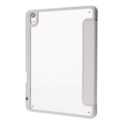 Deformazione Custodia in pelle PU con vibrazione orizzontale in acrilico trasparente con supporto multi-pieghevole e funzione Sleep / Wake-up e slot per penna, For iPad Air 2022 / 2020 10.9, For iPad Pro 11.0 2021 / 2020 / 2018                         ...