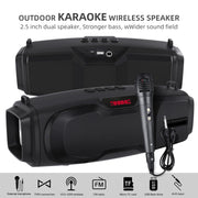 Nuovo Rixing NR-6012M Bluetooth 5.0 Altoparlante Bluetooth wireless per karaoke esterno portatile con microfono e tracolla, NR-6012M(Black), NR-6012M(Red), NR-6012M(Blue), NR-6012M(Green)