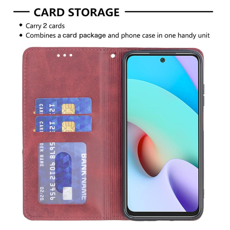 Custodia portafoglio in pelle con supporto per Xiaomi Redmi 10