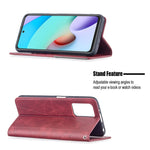 Custodia portafoglio in pelle con supporto per Xiaomi Redmi 10