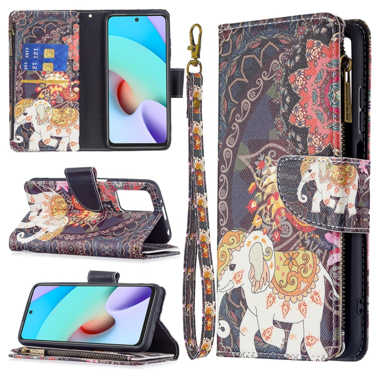 Custodia portafoglio in pelle con cerniera per Xiaomi Redmi 10