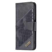 Custodia in pelle sintetica a vibrazione orizzontale con trama in coccodrillo abbinata con portafoglio, supporto e slot per carte, For Xiaomi Redmi 10