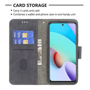 Custodia in pelle sintetica a vibrazione orizzontale con trama in coccodrillo abbinata con portafoglio, supporto e slot per carte, For Xiaomi Redmi 10