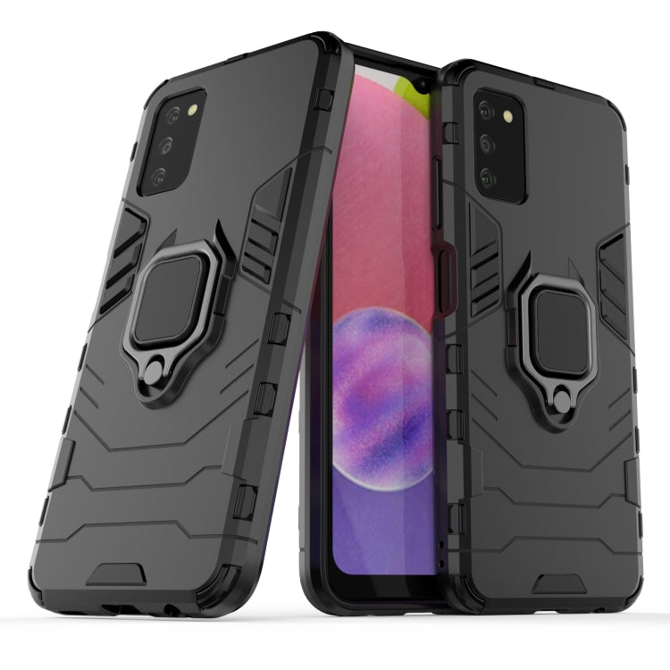 Custodia protettiva antiurto per PC + TPU con supporto per anello magnetico, For Samsung Galaxy A03s Indian Version