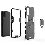 Custodia protettiva antiurto per PC + TPU con supporto per anello magnetico, For Samsung Galaxy A03s Indian Version