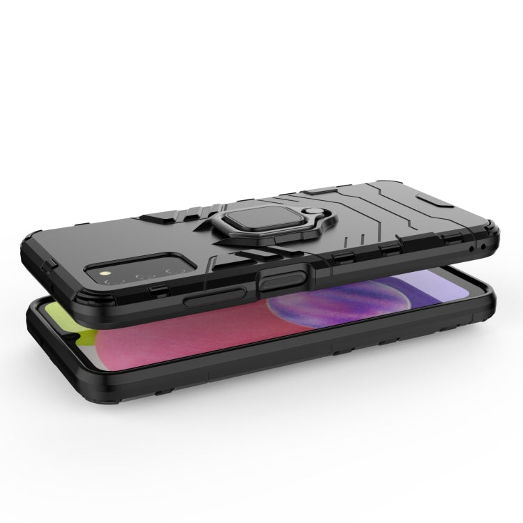 Custodia protettiva antiurto per PC + TPU con supporto per anello magnetico, For Samsung Galaxy A03s Indian Version