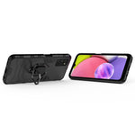 Custodia protettiva antiurto per PC + TPU con supporto per anello magnetico, For Samsung Galaxy A03s Indian Version