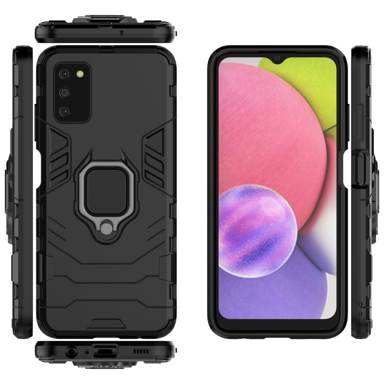 Custodia protettiva antiurto per PC + TPU con supporto per anello magnetico, For Samsung Galaxy A03s Indian Version