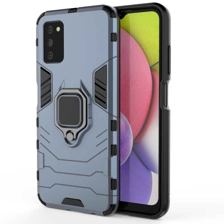 Custodia protettiva antiurto per PC + TPU con supporto per anello magnetico, For Samsung Galaxy A03s Indian Version