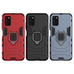 Custodia protettiva antiurto per PC + TPU con supporto per anello magnetico, For Samsung Galaxy A03s Indian Version