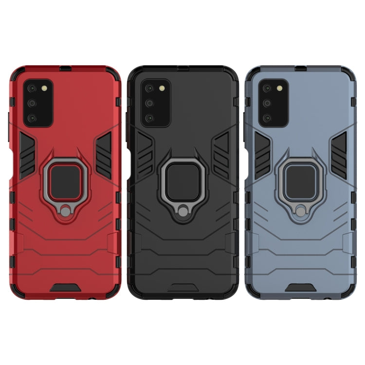 Custodia protettiva antiurto per PC + TPU con supporto per anello magnetico, For Samsung Galaxy A03s Indian Version