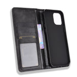 Custodia portafoglio in pelle con fibbia magnetica per iPhone 13