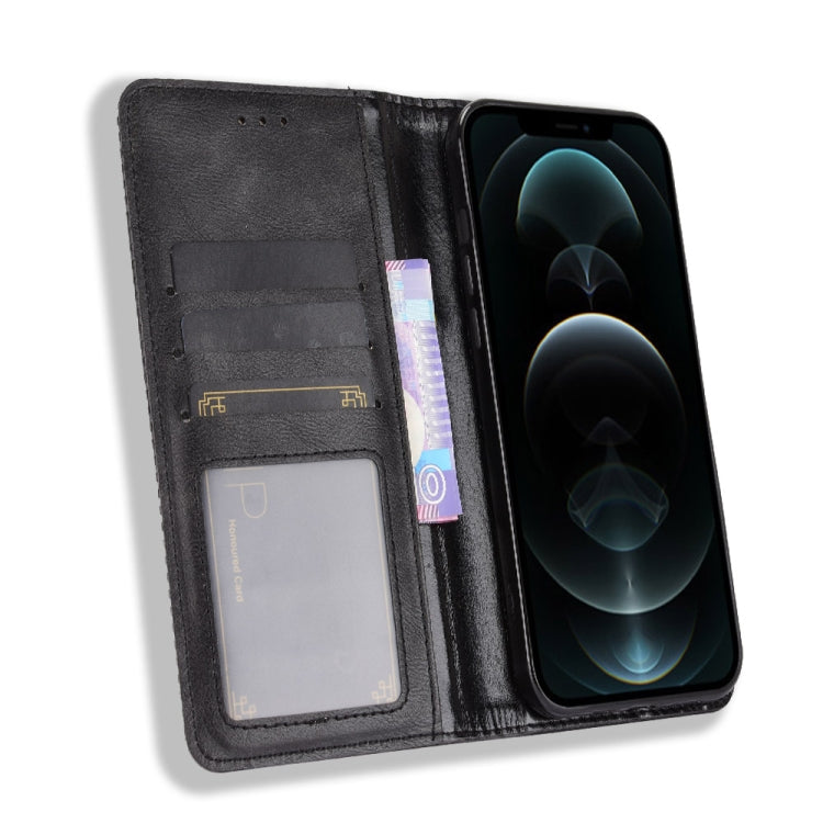 Custodia portafoglio in pelle con fibbia magnetica per iPhone 13