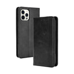 Custodia portafoglio in pelle con fibbia magnetica per iPhone 13