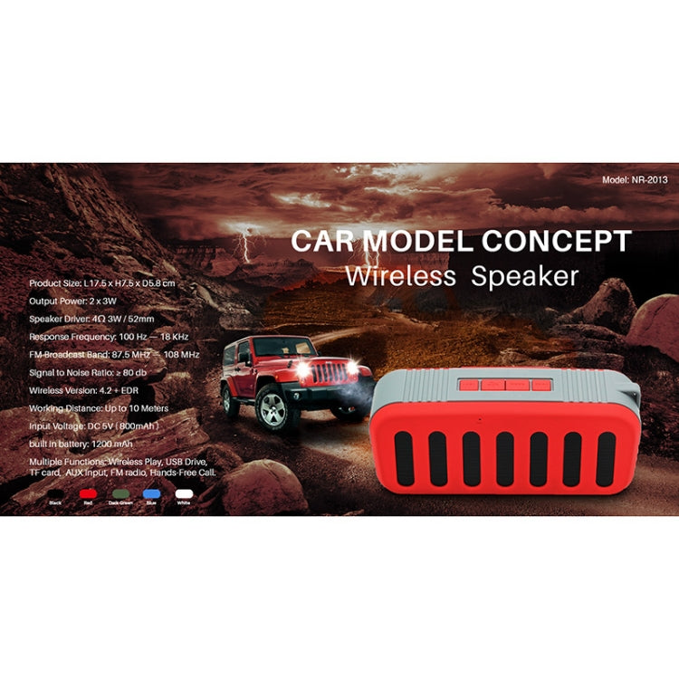 NewRixing NR-2013 Altoparlante Bluetooth Auto 2x3W