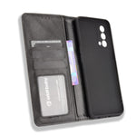 Custodia portafoglio in pelle con fibbia magnetica per smartphone