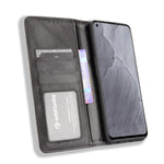Custodia portafoglio in pelle con fibbia magnetica per smartphone