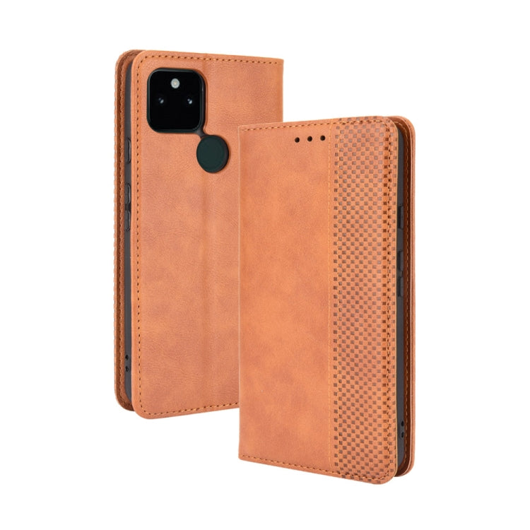 Custodia portafoglio in pelle con fibbia magnetica per smartphone