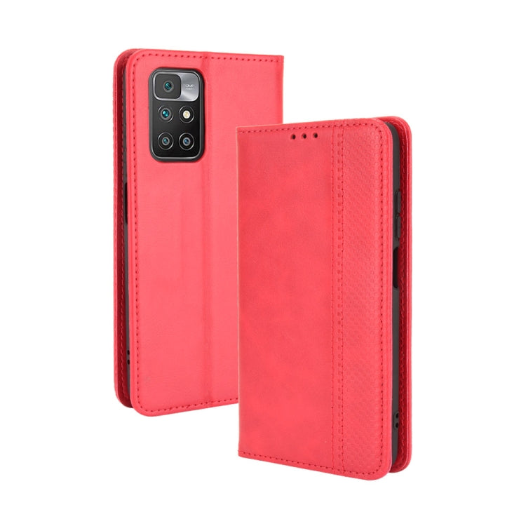 Custodia portafoglio in pelle con fibbia magnetica per Redmi 10