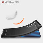 Custodia in TPU in fibra di carbonio con trama spazzolata, For Motorola Moto Edge 2021, For Motorola Moto G60S