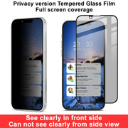 Pellicola protettiva in vetro temperato anti-spia a schermo intero IMAK HD, For iPhone 13 mini, For iPhone 13 / 13 Pro, For iPhone 13 Pro Max