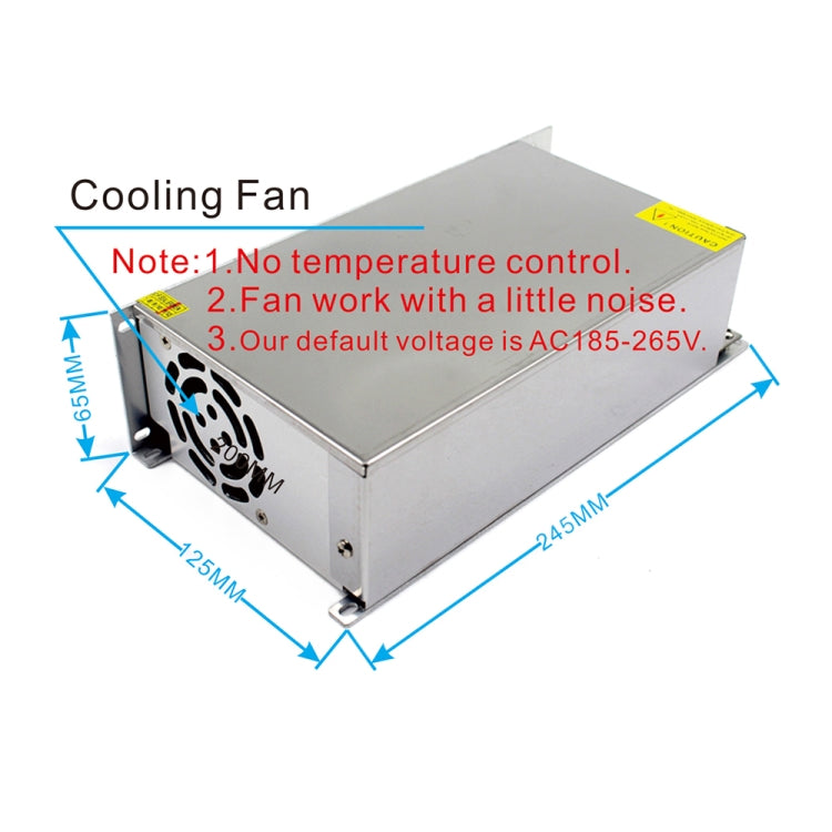 Display di sicurezza per il monitoraggio della barra luminosa a LED Alimentatore per lampada ad alta potenza, dimensioni: 245 x 125 x 65 mm, S-600-12 DC12V 50A 600W, S-720-12 DC12V 60A 720W, S-800-12 DC12V 66.7A 800W, S-1000-12 DC12V 83.3A 1000W       ...