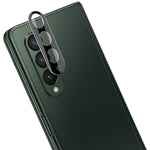 Pellicola in vetro temperato per obiettivo della fotocamera posteriore integrata IMAK con copriobiettivo versione nera, For Samsung Galaxy Z Fold3 5G