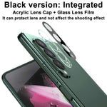 Pellicola in vetro temperato per obiettivo della fotocamera posteriore integrata IMAK con copriobiettivo versione nera, For Samsung Galaxy Z Fold3 5G