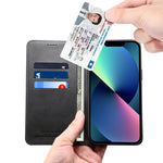 Custodia portafoglio in pelle per iPhone 13 Pro Max