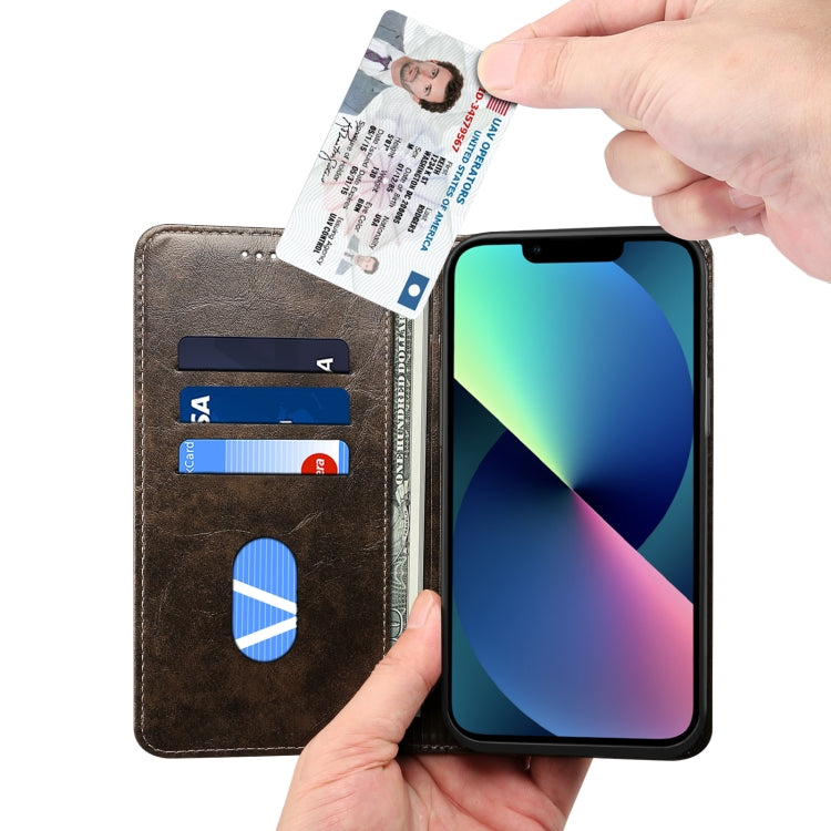 Custodia portafoglio in pelle con slot carte per iPhone 13 Pro Ma