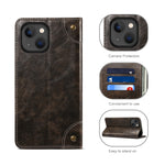 Custodia portafoglio in pelle con slot carte per iPhone 13 Pro Ma