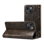 Custodia portafoglio in pelle con slot carte per iPhone 13 Pro Ma