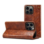 Custodia portafoglio in pelle con slot carte per iPhone 13 Pro Ma