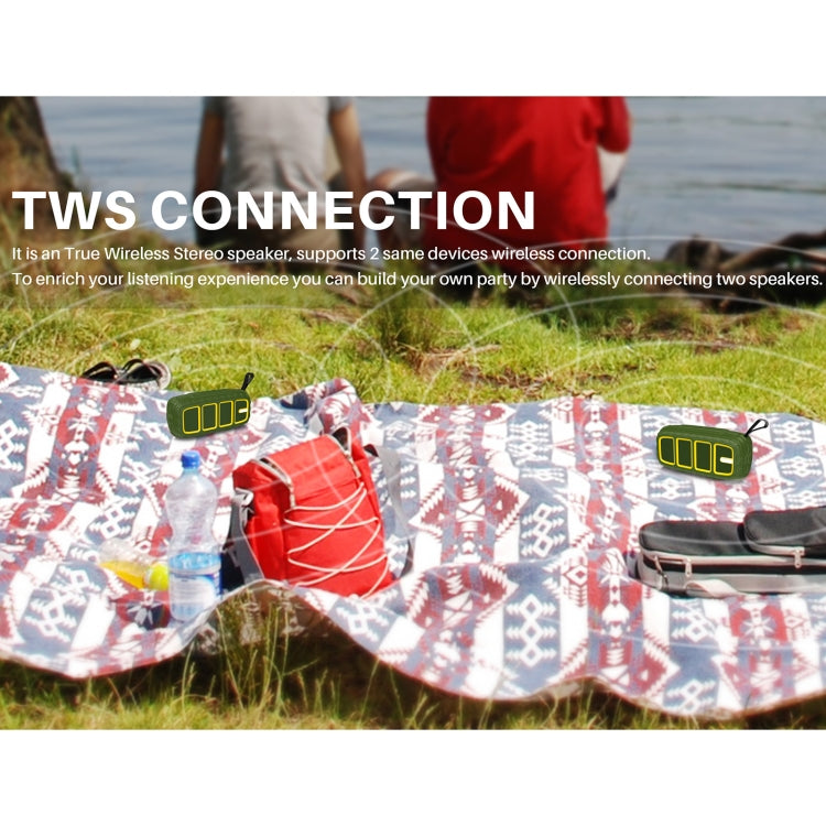 NewRixing NR-5018 Altoparlante Bluetooth portatile da esterno, supporto chiamate in vivavoce / scheda TF / disco FM / U