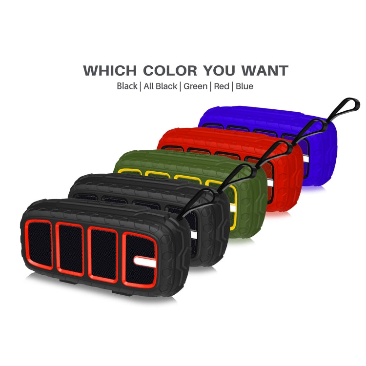 NewRixing NR-5018 Altoparlante Bluetooth portatile da esterno, supporto chiamate in vivavoce / scheda TF / disco FM / U