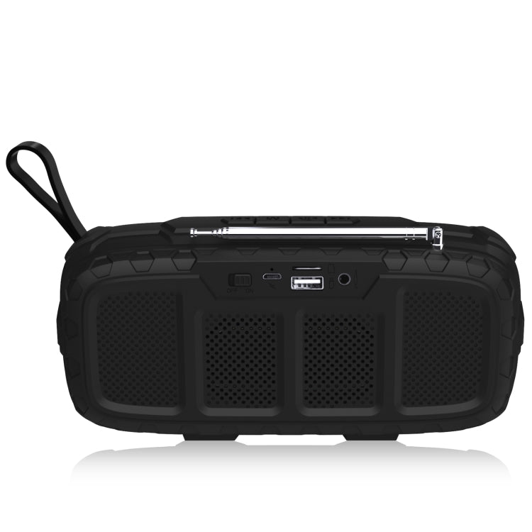 NewRixing NR-5018FM Altoparlante Bluetooth portatile da esterno con antenna, supporto chiamate in vivavoce / scheda TF / disco FM / U