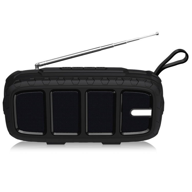 NewRixing NR-5018FM Altoparlante Bluetooth portatile da esterno con antenna, supporto chiamate in vivavoce / scheda TF / disco FM / U